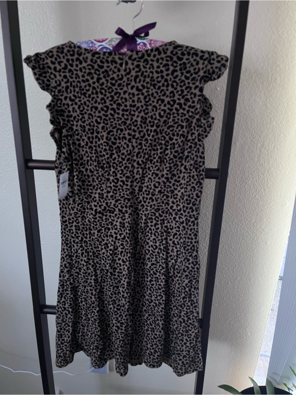 Old Navy Leopard Print Fit-and-Flare Dress in Brown and Black